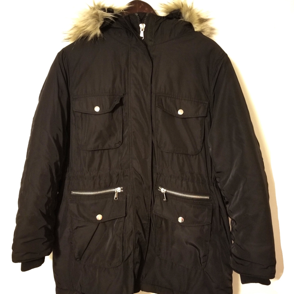 H&M Faux Fur Lined Hooded Parka NWT